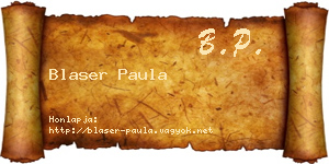 Blaser Paula névjegykártya